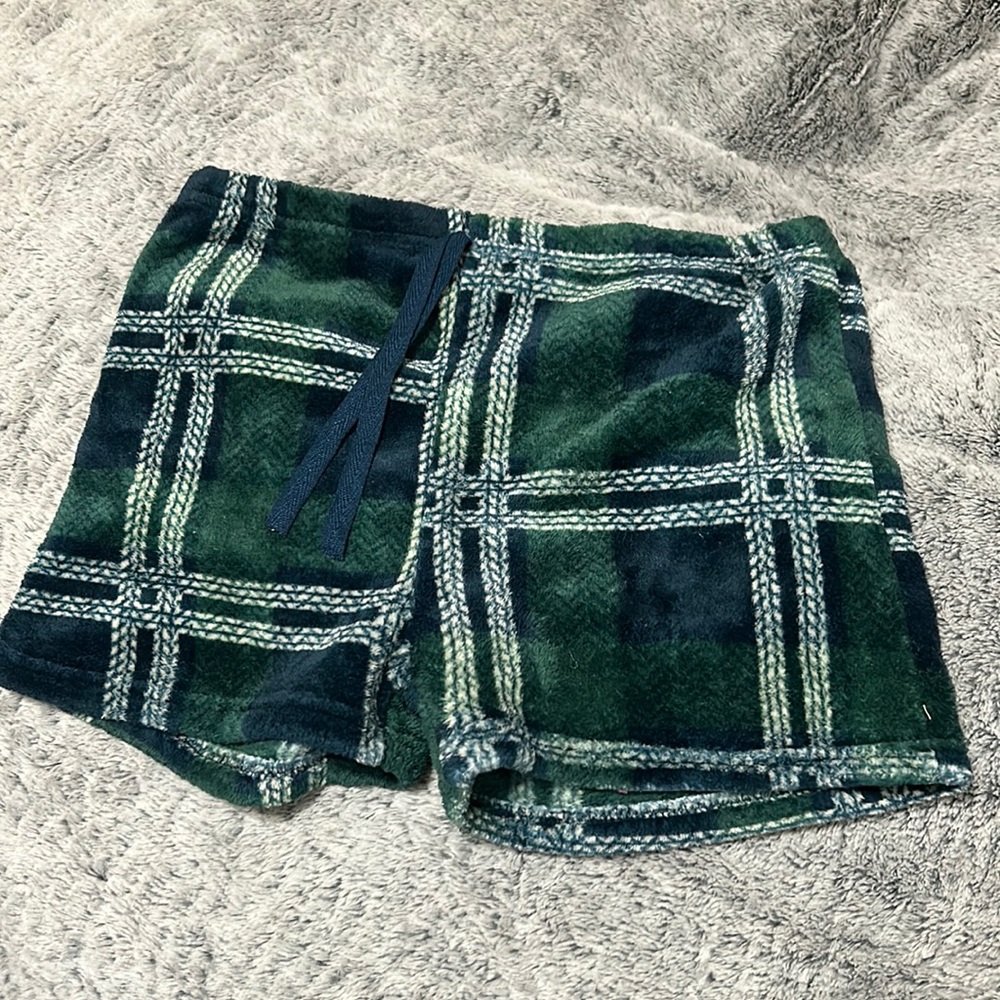 Christmas themed fuzzy shorts